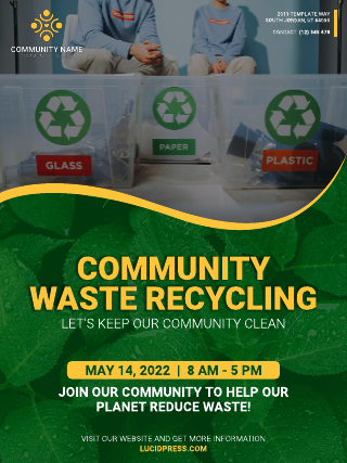 Community Recycling Awareness Poster Template
