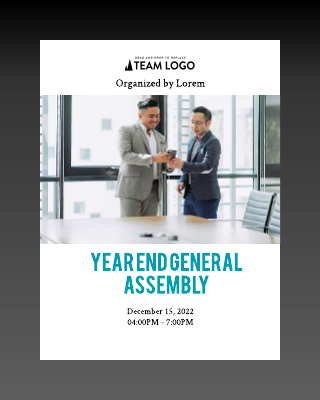 Corporate Year End Assembly Invitation Template