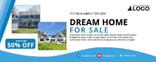 SkyBlue Dream Home For Sale Print Banner Template