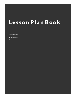 teacher lesson plan book template