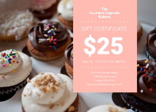 Bakery Restaurant Gift Certificate Template
