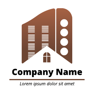 Brown Minimalist Real Estate Logo Template