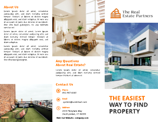 Real Estate Orange Brochure Template