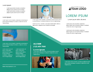 Nursing Green Brochures Trifold Template