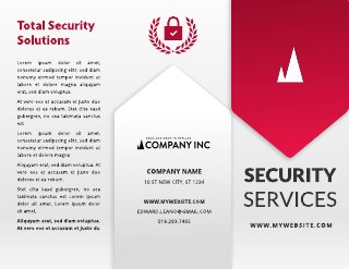 Security Red Ribbons Brochure Template