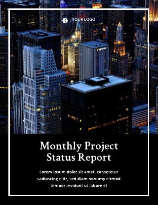Black Monthly Project Status Report Template