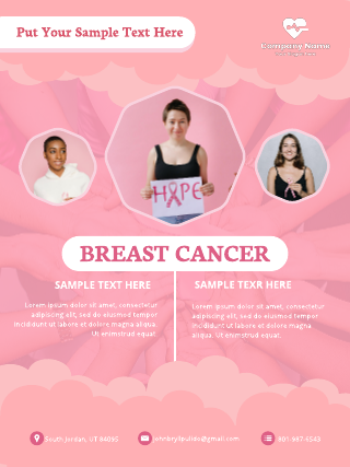 Friends Breast Cancer Poster Template