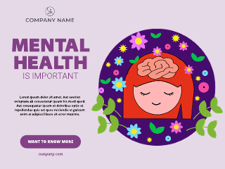 Mental Health Is Imp Poster Template