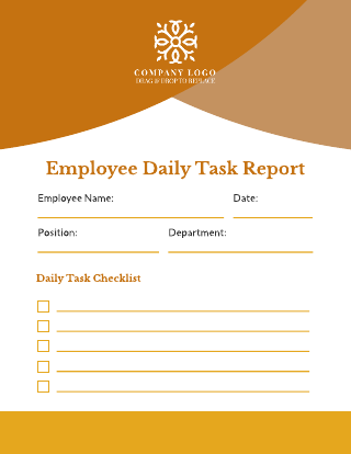 Curvy and Simple Company Daily Report Template