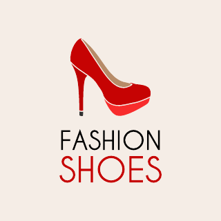 Red High Heels Fashion Shoes Logo Template