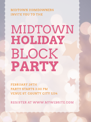 Block Party Midtown Star Poster Template