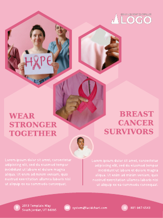 Woman Breast Cancer Poster Template