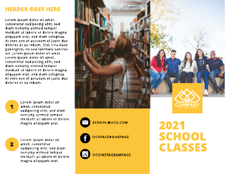 Yellow and Black College Brochure Template