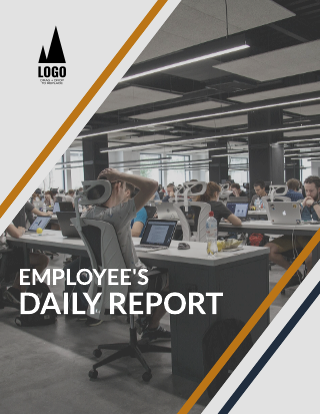 Angled Lines Modern Company Daily Task Report Template