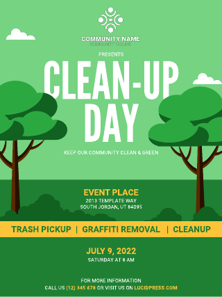 Community Clean Up Poster Template