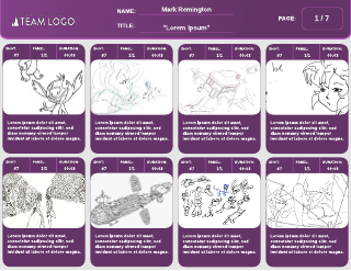 Purle and White Animation Storyboard Template