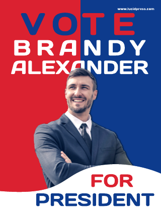Simple Red & Blue Political Campaign Poster Template