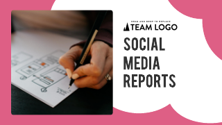 Cloudy Pink Social Media Report Presentation Template