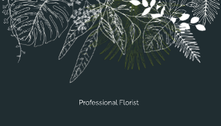 Dark Florist Artist Business Card Template