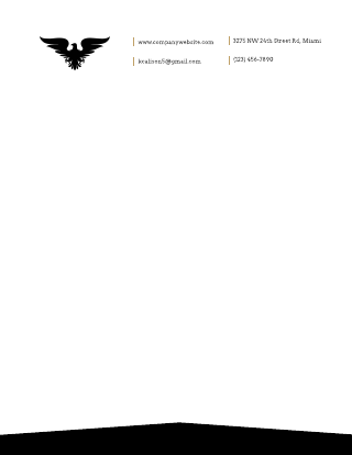 Simple Black Gold Law Firm Letterhead Template
