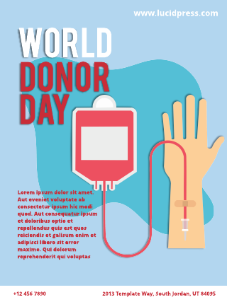 Hospital World Blood Donor Day Poster Template