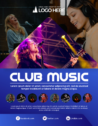 Club Music Lesson Flyer Template