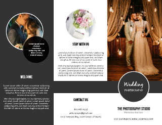 Wedding Black White Brochure Template