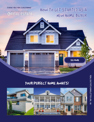 Purple Real Estate Newsletter Template