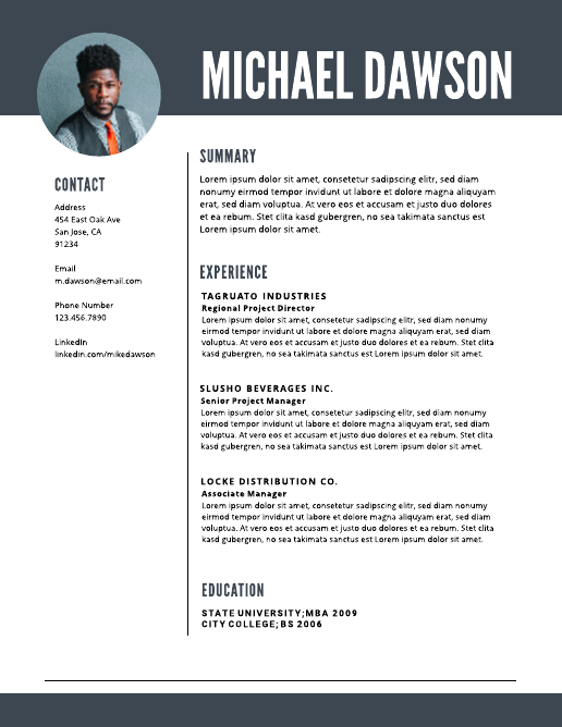 Free Resume Templates Examples