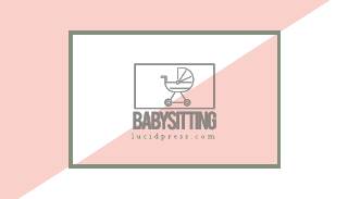 Light Orange and White Babysitting Business Card Template