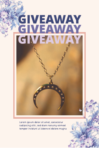 Jewelry Giveaway Pinterest Template