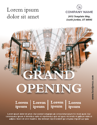 Grand Opening Mall Flyer Template