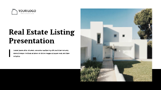 Black White Real Estate Listing Presentation Template
