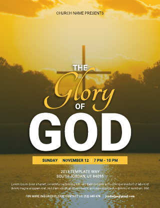 The Glory Of God Flyer Template