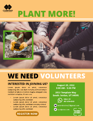 Planting Volunteer Flyer Template