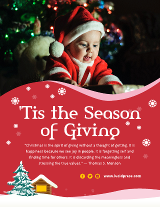 Tis the Season of Giving Christmas Flyer Template