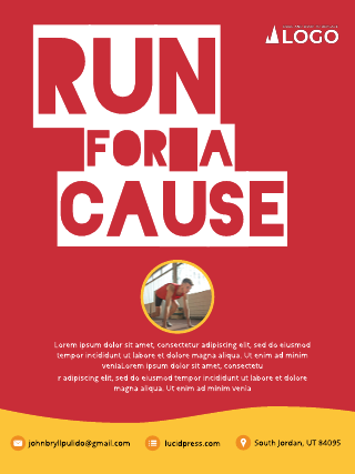 Red And Yellow Fundraising Poster Template