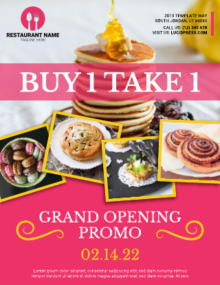 Pastry Grand Opening Flyer Template