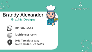 Chief Green Bakery Business Card Template