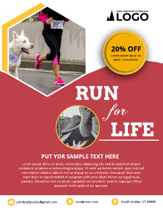 Run for Life Fundraising Flyer Template