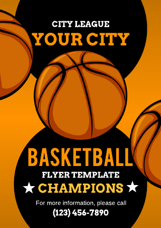 Basketball City League Flyer Template
