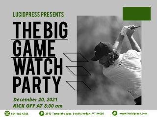 Golf Watch Party Poster Template