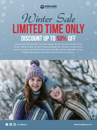 Winter Sale Holiday Poster Template