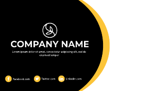 Yellow & Black Creative Business Card Template