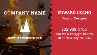 Catering Flames Business Card Template