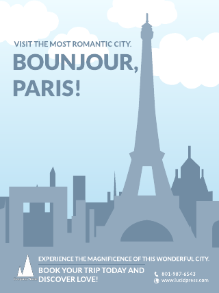 Skyline French Poster Template