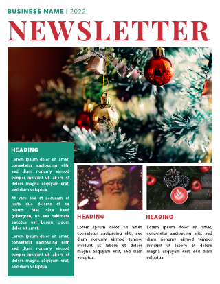 Business Christmas newsletter template
