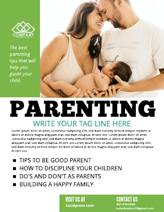 Parenting Green Leaflet Template