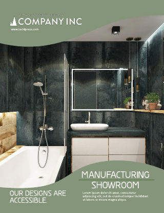 Green Manufacturing Showroom Brochure Template