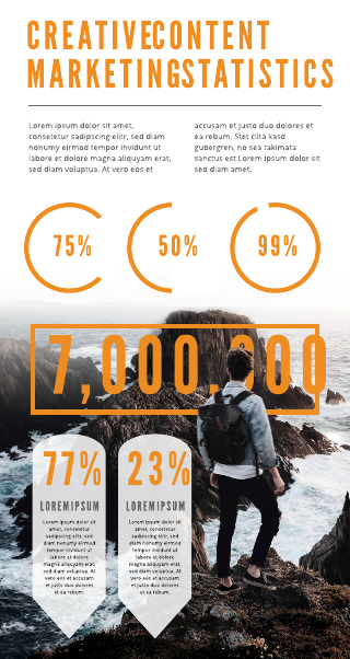 Creative content marketing infographic template